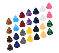 GARVALON 30pcs Mixed Color Guitar Finger Picks Celluloid Acoustic Electric Guitar Picks Lightweight Comfortable Smooth Surface for Ukulele and Bass Players