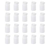 GARVALON 30pcs Moistproof Refillable Capsule Bottles Thickened Solid Medicine Containers with Sealed Covers for Outdoor Travel Pill Storage