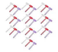 GARVALON 30pcs Tube Squeezer Keys Manual Toothpaste Roller for Bathroom Use Anti-Slip Grip Makeup and Toothpaste Tube Squeezer Tools in Silver Red Purple