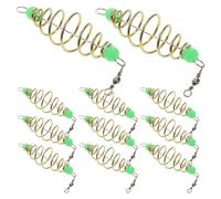 GARVALON 36 PCS Carbon Steel Carp Feeder Basket Bait Trap with Luminous Beads Spring Fishing Feeder Cage for Stable Bait Release Suitable for Eels Crabs Lobsters Shrimps and Crayfish