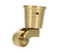 GARVALON 360degree Large Round Cup Caster Heavy Duty Wheel Brass Casters for Furniture Rotation Furniture Rollers