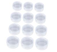 GARVALON 36pcs Transparent Mini Plastic Storage Boxes Round Organizer Containers for Rings Beads Cosmetics Multifunctional Storage for Home Office Bedroom Use