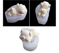 GARVALON 3D Pig Cake Mould for Baking Party White Biscuit Mould DIY Mousse Cake Mold Three-Dimensional Pig Shape for Home Baking and Dessert Decoration