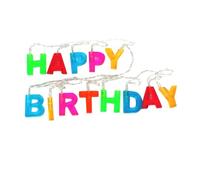 GARVALON 3M LED Birthday Letter Lamp String, Decorative LED Party Lights for Birthday Celebration, Creative English Letters Lamp Without Battery, Indoor Party Decoration