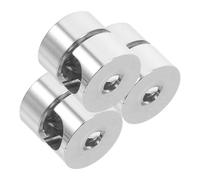 GARVALON 3pcs Aluminium Cable Holders for Electrical Cords and Cables, Versatile Wire Organisers with 0.7cm Hole Diameter, Silver Utility Hooks for Home and Office Tidy Appearance