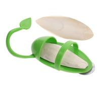 GARVALON 3pcs Bird Feeding Rack Set with Cuttlebone Stand for Parrots and Birds Includes 1 Parrot Feeding Bracket and 2 Natural Cuttlefish Bones and Turtles