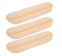 GARVALON 3pcs Blank Skateboard Decks Maple Wood Double Tail Unpainted DIY Art Craft Painting Boards for Creative Decoration and Replacement