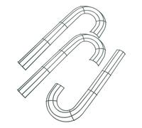 GARVALON 3Pcs Candy Cane Wire Wreath Frames 30Cm Metal Floral Hoop Rings J Shape for Christmas Door Garland Craft Decorations