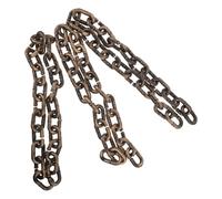 GARVALON 3pcs Halloween Plastic Chains Prop, Realistic 22-Link Gold-Colored Chains 98cm for Creepy Costume Accessories and Haunted House Decorations