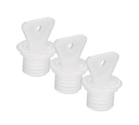 GARVALON 3Pcs Leakproof PP Hot Water Bag Stoppers with Sealing Plug 2.1Cm Inner Diameter White Hot Water Bottle Caps for Cold Season Comfort and Portable Use