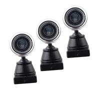 GARVALON 3pcs Mini Train Signal Lights Green for Model Railways Sand Table DIY Materials Small Spotlight Lamp for Railroad Layouts and Dollhouse Decor