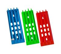 GARVALON 3pcs Pigeon Foot Ring Holder Rack Plastic Bird Leg Ring Frame Organizer for Racing Pigeons Green Blue Red Sturdy Tear-resistant Storage