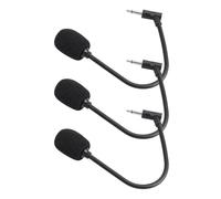 GARVALON 3pcs Portable Small Straight Cutting Microphone Set for Phones and Computer, 2-pole Mono + 3-pole Stereo + 4-pole Pin, Multipurpose Condenser Mic for Home and Office Use