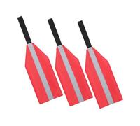 GARVALON 3pcs Red Kayak Safety Flags with Reflective Strips, High Visibility Canoe Travel Flags with Webbing and Bungee Cord for Trailer and Paddle Board Accessories