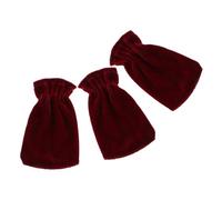 GARVALON 3pcs Red Piano Pedal Protective Covers Set Premium Velvet Piano Pedal Sleeves Dustproof Guards for Grand and Digital Keyboard Foot Protector Accessories