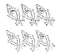 GARVALON 3pcs Rhinestone Chinese Knot Frog Buttons Sewing Fasteners for Cloaks Sweaters Cardigans Coats Scarf Decorative Alloy Closures Vintage Style