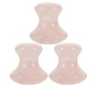 GARVALON 3Pcs Rose Quartz Gua Sha Mushroom Facial Massage Tools Set - Natural Crystal Face Scraping Board for Skin Care and Facial Sculpting in Beauty Spa Use
