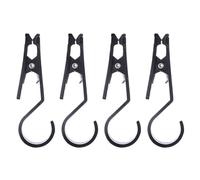 GARVALON 4 Pcs Outdoor Tent Canopy Clips with Hook Portable Anti-skid Multi-function Clamps for Camping Tent Tarps and Awning Fabric Fixing Accessories