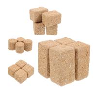 GARVALON 4 Sets Mini Hay Bales for Crafts Lightweight Miniature Straw Blocks for Dollhouse Farm Scene Decorations Realistic Faux Haystacks for Farm Birthday Party Supplies and Model