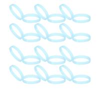 GARVALON 40Pcs Glow in the Dark Silicone Wristbands, Solid Plain Stretch Bracelets for Adults, Thin Luminous Sports Wristbands in Blue for Parties, Events, School Use