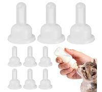 GARVALON 40pcs Silicone Pet Feeding Bottle Nipples Soft Chew-resistant Pacifiers for Rabbit Chinchilla Small Size Replacement Pet Nursing Supplies for Small Animals