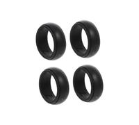 GARVALON 4Pcs Black Silicone Protective Finger Rings for Sports and Gym Flexible Non-slip Wedding Ring Covers for Men S Exercise and Physical Activities