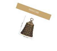 GARVALON 4pcs Brass Bell Pendants Handmade Feng Shui Chic Hanging Decorations for Indoor Outdoor Use Lightweight Sturdy Keychain Charms for Home Office Accessories