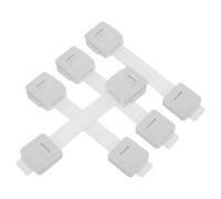 GARVALON 4pcs Cabinet Locks White Childproof Drawer and Wardrobe Safety Latches with Self-Adhesive for Lock for Safety and Easy Adult Access