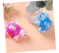 GARVALON 4Pcs Cartoon Tortoise Wind-up for Clockwork Playthings with Head and Tail Movement Pull String Mechanism Funny Educational for Parties and Festivals Random Color