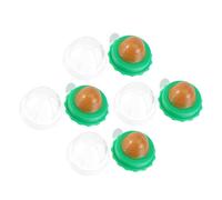 GARVALON 4pcs Cat Lickable Candy Balls with Transparent Cover Nutritious for Kittens Wall Stickable Catnip Snacks to Promote Tongue Movement and Oral Health