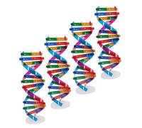 GARVALON 4pcs Dna Double Helix Model Kit Educational Scientific Genes Molecular Tool Biological Teaching Aid for School Lab Science Learning and Human Gene Structure Study