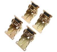GARVALON 4pcs Foldable Self-Locking Furniture Leg Folding Hinges Metal Lock Extension Bed Leg Support Brackets for Workbench and Hidden Sofa
