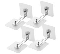 GARVALON 4pcs Furniture Wall Anchors No-Drill Anti-tip Safety Straps Strong Stability and Simple Installation, Adjustable Distance 0-5.2cm for Securing Cabinets and Shelves to Walls,
