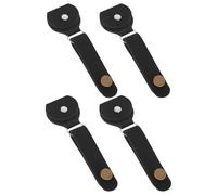 GARVALON 4pcs Guitar Accessory Black Headstock Strap Tie and Plectrum Case for Electric Bass Ukulele Neck Use
