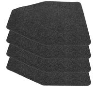 GARVALON 4pcs Heavy Duty Urinal Floor Mats for Men Bathroom Non-slip Splash Guard Commercial Toilet Pads Washable Reusable Absorbent Mats for Hotels Bars Schools