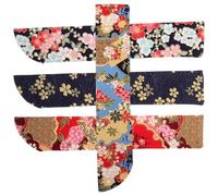 GARVALON 4pcs Japanese Style Folding Hand Fan Sleeve Protective Handheld Fan Bags with Elegant Floral Patterns Compact for Weddings Parties and Travel