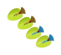 GARVALON 4Pcs Leaf-Shaped Hand Wash Faucet Extenders for Install Water Tap Extension Tools with Assorted Blue and Brown Colors Promote Self-Care and Hand Washing Habits