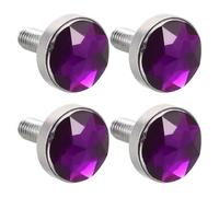 GARVALON 4pcs M6 Motorcycle License Plate Mounting Screws Kit Purple Motorcycle Number Plate Bolt Set for Motorbike Replacement and DIY Exterior Accessories