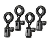 GARVALON 4pcs Microphone Clips with Rotation Mic Holder Clamp for Podcast Online Course Desktop Meetings Compatible with Standard Thread Stands