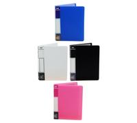 GARVALON 4pcs Mini Dollhouse File Folders Cute Functional Office Accessories for Miniature School Lifelike Decoration for DIY Dollhouse Decoration Pink White Black Blue
