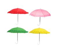 GARVALON 4pcs Miniature Doll Umbrellas Decorative Umbrella for Tiny House Ornament Decoration Boy Girl