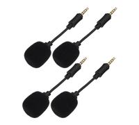 GARVALON 4PCS Noise Canceling Directional Microphone Compact In-line Design for Live Singing Recording Streaming Phone and Computer Portable Mini Mic for Conference and Party Use
