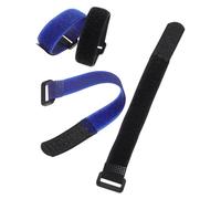 GARVALON 4pcs Rooster Anti-crowing Collars Poultry Noise-reducing Neck Bands Nylon Material Blue and Black for Chickens and Ducks