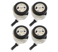 GARVALON 4pcs Silent Swivel Walker Wheels Replacement Dual Wheel Plastic Casters for Smooth Rolling and Enhanced Stability Easy Installation Walker Accessories for Indoor Use