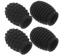 GARVALON 4Pcs Silicone Drumstick Tip Covers Drum Mute for Practice Noise-Cancelling Drumstick Dampeners with 2 Particle + 2 Spiral Styles Percussion Accessory for Silent Drum Practice