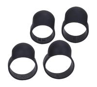 GARVALON 4pcs Silicone Ethereal Drum Finger Sleeves Protective Covers for Practicing Beginners and Professionals with Vibration-resistant Finger Protectors in Black with Box