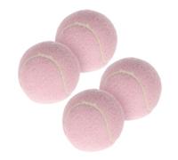 GARVALON 4Pcs Soft Lightweight Practice Tennis Balls for Beginner Female Players Pink Training Balls for Skill Development and Hand-eye Coordination Enhancement Indoor Outdoor Use