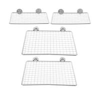 GARVALON 4pcs Stainless Steel Parrot Perch Stand for Cage Birds Multipurpose Resting Platform and Exercise Shelf for Cockatiels Budgies Finches and Small Pets Easy Installation and Cleaning