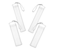 GARVALON 4pcs Transparent Extendable Watercolor Brush Case Portable Clear Plastic Storage Tubes for Artists Spiral Organizer for Paintbrushes and Art Tools
