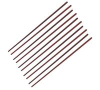 GARVALON 5 Pairs Red Sandalwood Cooking Chopsticks Long Wooden Chopsticks for Wok Frying Noodle Cooking Asian Hot Pot Non-Slip Grip Reusable Kitchen Utensils